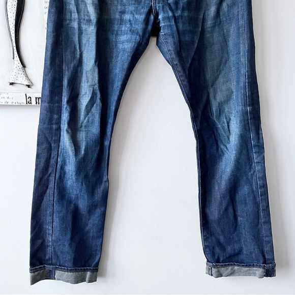 Men’s Levi’s 513 Western Cowboy Dark Wash Straight Leg Jeans Size 33 X 32 - Picture 3 of 11